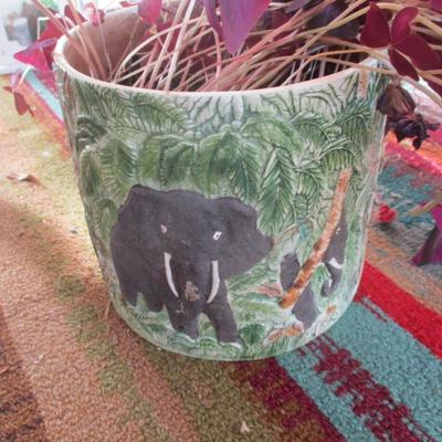 Ceramic Elephant Planter