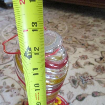 Swirl Glass Hummingbird Feeder