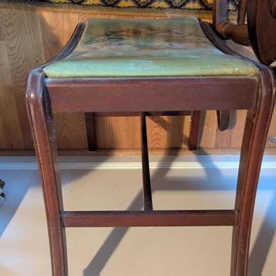 Vintage Antique Needlepoint Bench