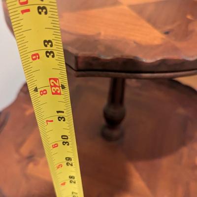 Antique Pie Crust Side Table 2 Tier
