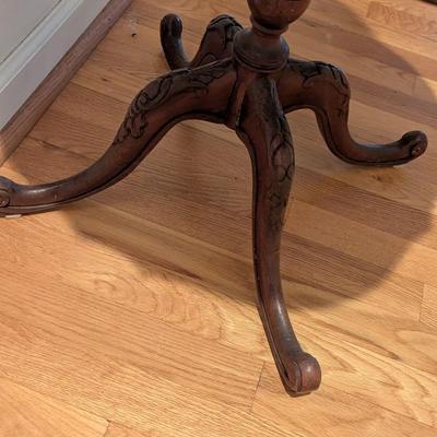Antique Pie Crust Side Table 2 Tier