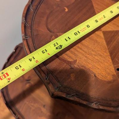 Antique Pie Crust Side Table 2 Tier