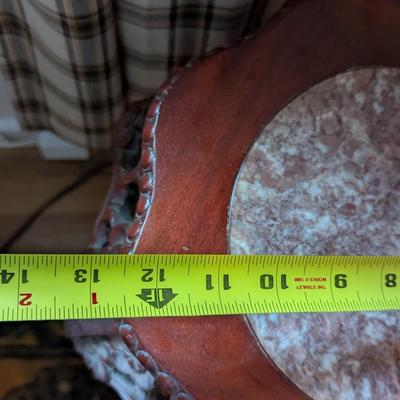 Asian Plant Stand Pedestal Marble Top Approx 25" Tall