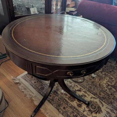 Mersman Round Drum Table With 1 Drawer
