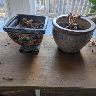 Pair Of Ceramic Planters