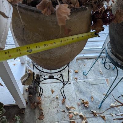 Large Plastic Pots With Stands & Plants/Trees