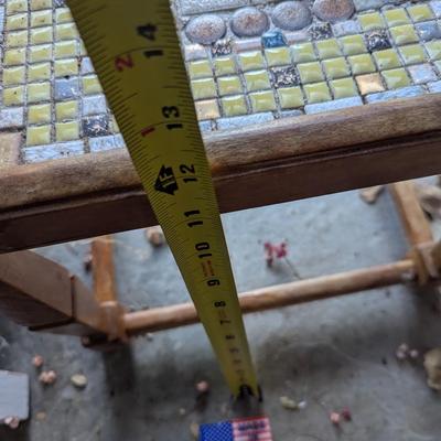 Mosaic Tiled Plant Stand