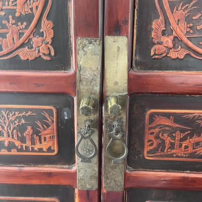 Antique Chinese Lacquered Cabinet