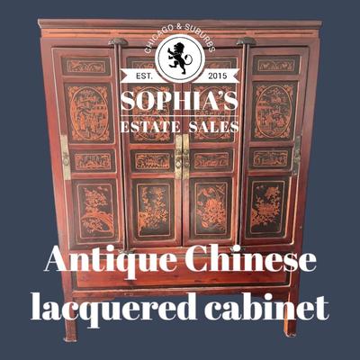 Antique Chinese Lacquered Cabinet
