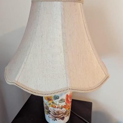 Vintage Floral Ceramic Table Lamp