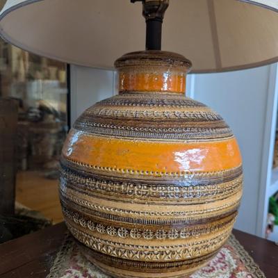 Decorative Pottery Table Lamp Felt On The Bottom