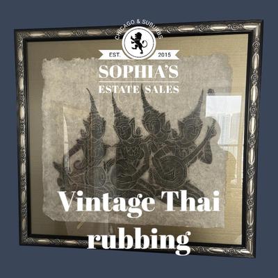 Vintage Thai Temple Rubbing