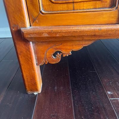 Antique Chinese Carved Elmwood Cabinet