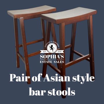 Pair of Asian Style Bar Stools
