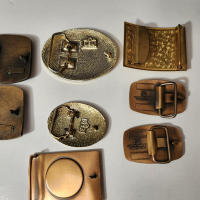 Mason Shriner Boumi Temple Belt Buckles Harry Klitzner, Indiana Metal Craft,