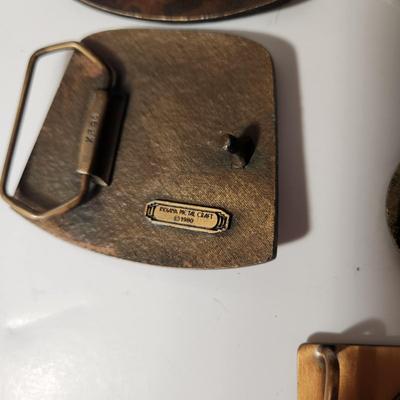 Mason Shriner Boumi Temple Belt Buckles Harry Klitzner, Indiana Metal Craft,