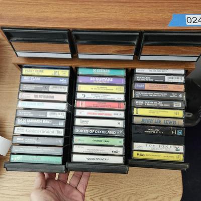 Lot of Music Cassettes with 3 Storage cases