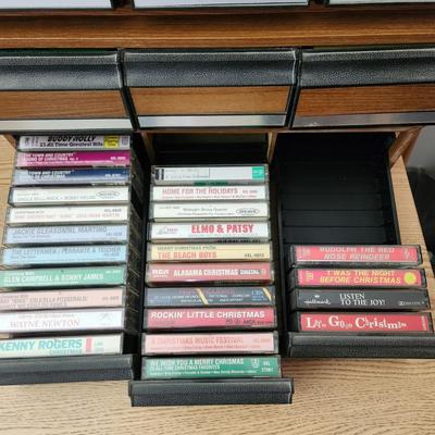 Lot of Music Cassettes with 3 Storage cases
