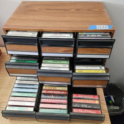 Lot of Music Cassettes with 3 Storage cases