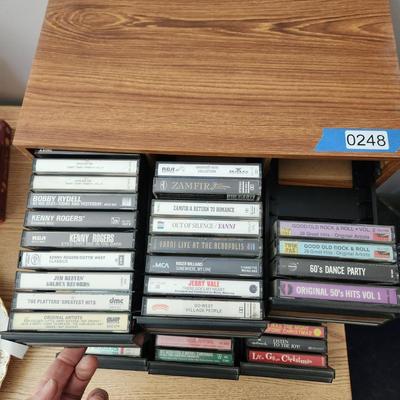 Lot of Music Cassettes with 3 Storage cases