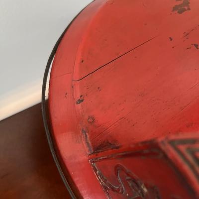 Antique Chinese Round Rice Box