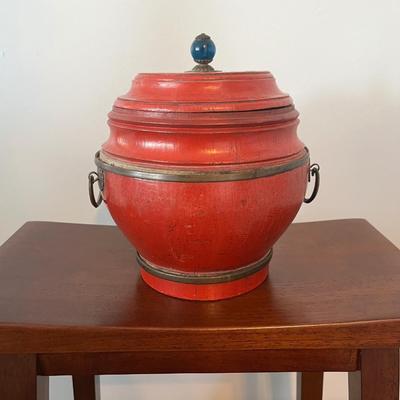 Antique Chinese Round Rice Box