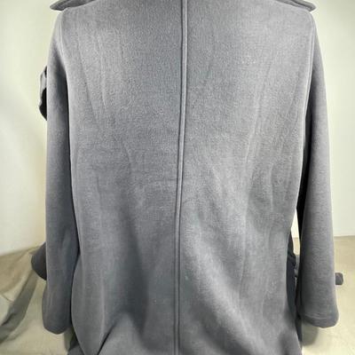 Mystree Grey Fleece Ruffle Cardigan M