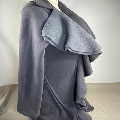 Mystree Grey Fleece Ruffle Cardigan M