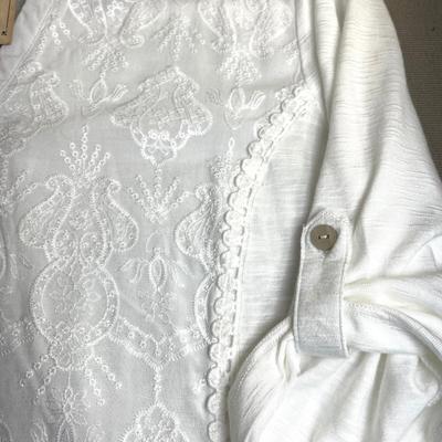 Democracy White Embroidered Top NEW!