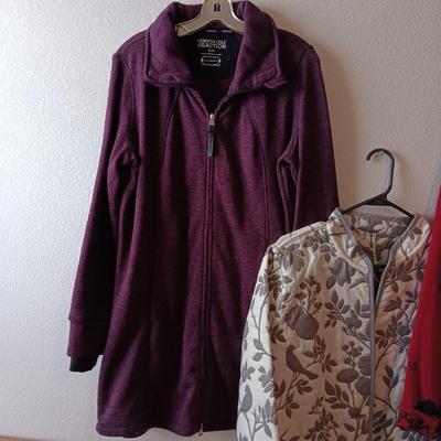 LADIES JACKETS AND 2 PIECE NEW OUTFIT SIZE L - XL