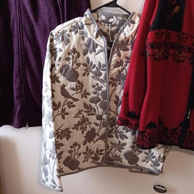 LADIES JACKETS AND 2 PIECE NEW OUTFIT SIZE L - XL