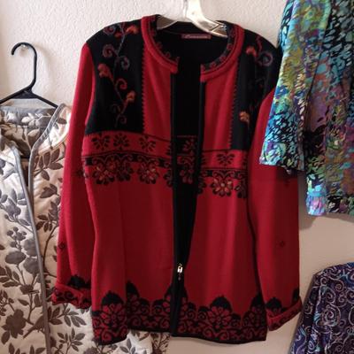 LADIES JACKETS AND 2 PIECE NEW OUTFIT SIZE L - XL