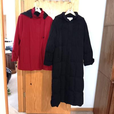 LADIES LONG PUFFY COAT AND A TALBOT LINED COAT SIZE L