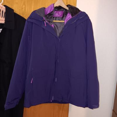 LADIES LONG TRENCH LIKE COAT AND A WINTER COAT BOTH XL