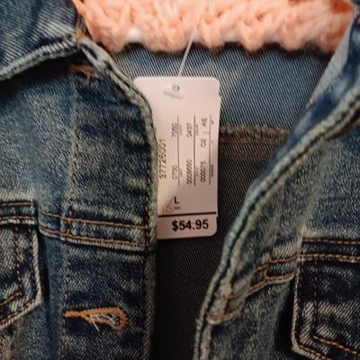 LADIES LONG DENIM JACKET (S) AND A SHORT DENIM JACKET (M)