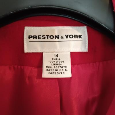 LADIES LONG DRESS COAT (14) AND A NEW LIGHT WEIGHT JACKET (L)