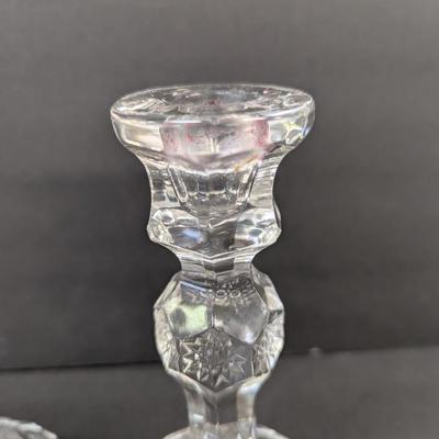 Imperial Six-Sided Crystal Candle Sticks Approx 8" Tall #9