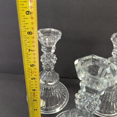 Vintage Tiara By Fostoria Candle Sticks #11