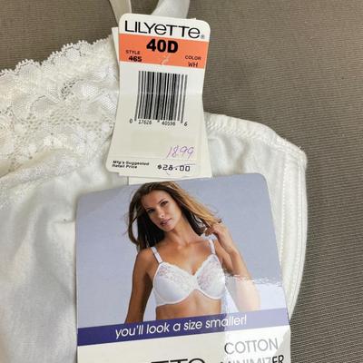 White Lilyette 40D Bra Cotton Minimizer NEW!
