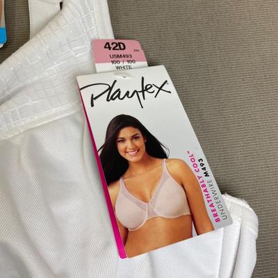 White Playtex 42D Breathably Cool Bra NEW!