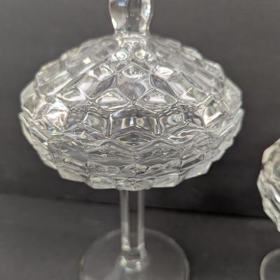 Fostoria American Compote Candy Dishes With Lids #14