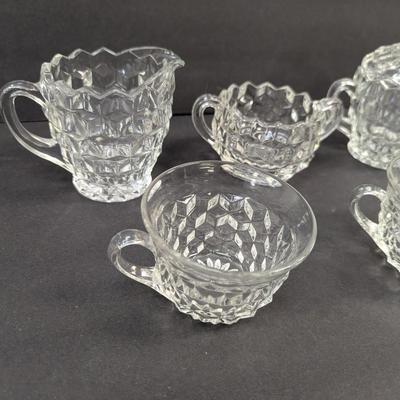 Fostoria American Creamers Sugar Bowls Glasses #15