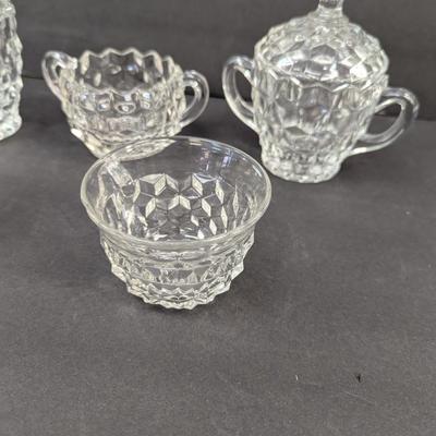 Fostoria American Creamers Sugar Bowls Glasses #15