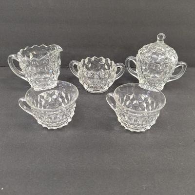 Fostoria American Creamers Sugar Bowls Glasses #15