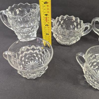 Fostoria American Creamers Sugar Bowls Glasses #15