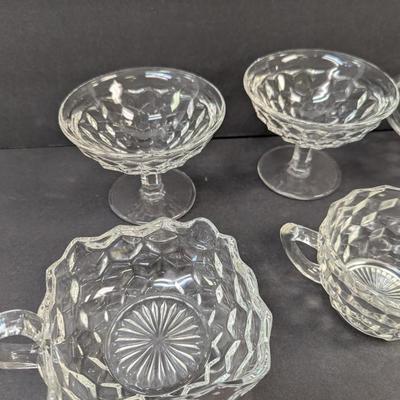 Fostoria American Creamers Sugar Bowls Glasses #16
