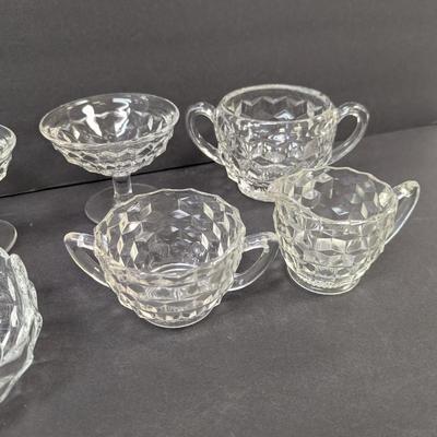 Fostoria American Creamers Sugar Bowls Glasses #16