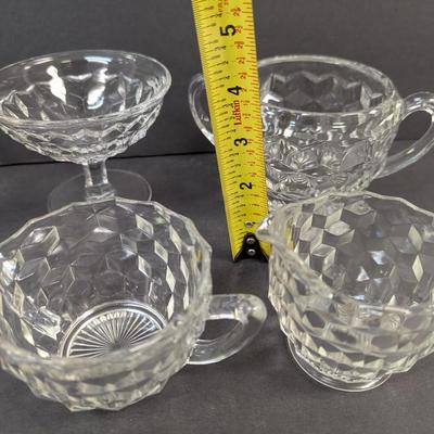 Fostoria American Creamers Sugar Bowls Glasses #16