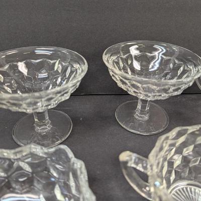 Fostoria American Creamers Sugar Bowls Glasses #16
