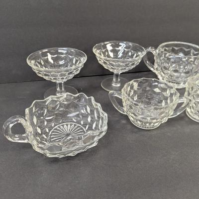 Fostoria American Creamers Sugar Bowls Glasses #16